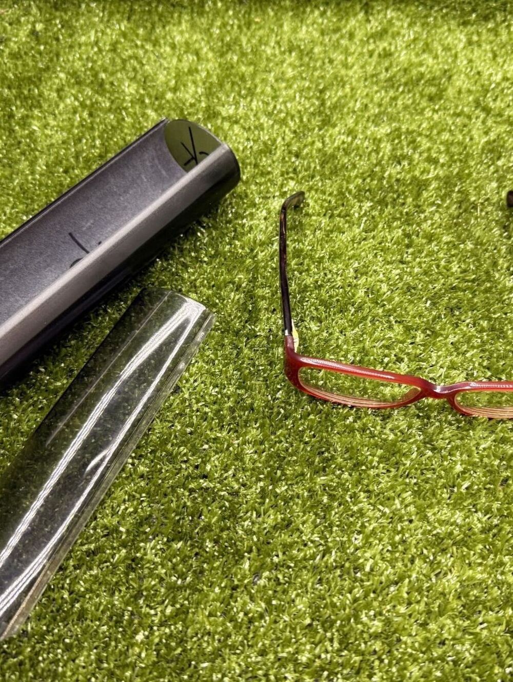 Calvin Klein Red Burgundy Rectangular Eyeglasses Frame 130mm w/ Case
